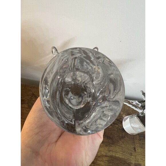 2 Vtg Clear 24% Lead Crystal Glass Angel Figurines  11”  & 9” Japan Christmas - Picture 5 of 16